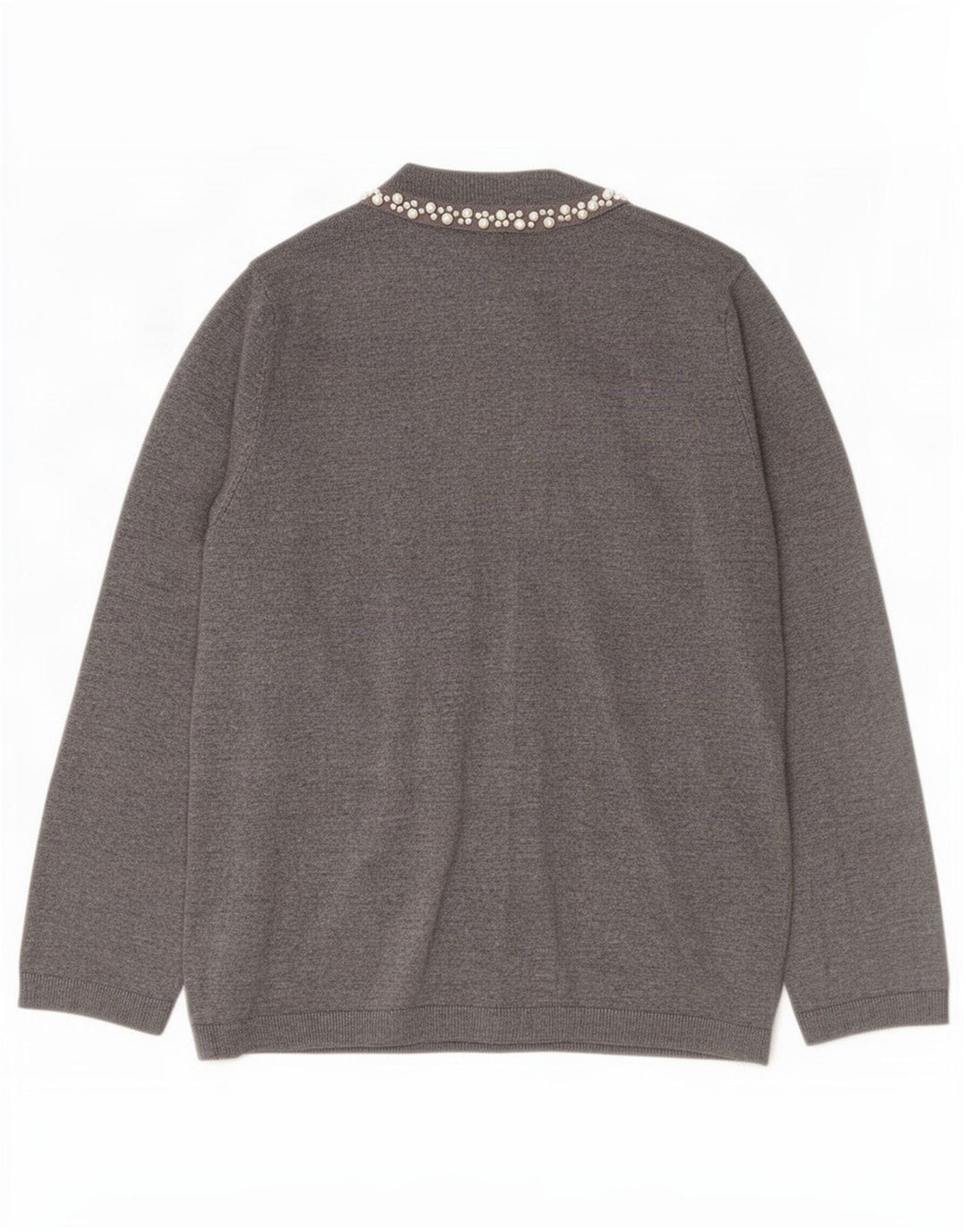 Zara Cardigan Femme Pull UK 14 Large Gris