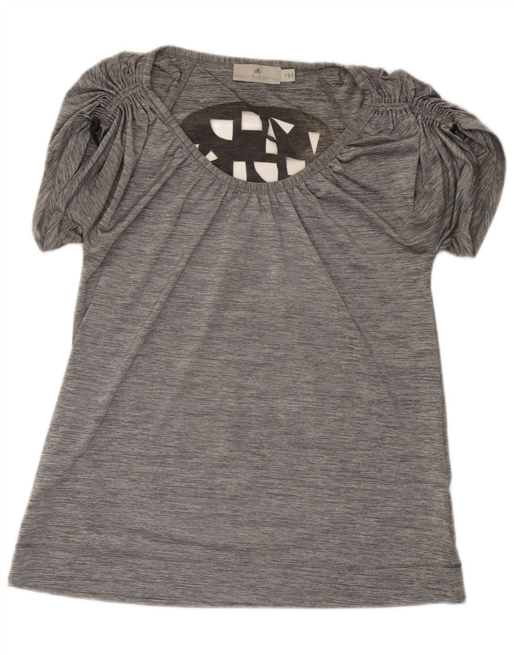 Adidas Femme Stella McCartney Graphic Tunique Top EU 36 Petit Gris Polyester