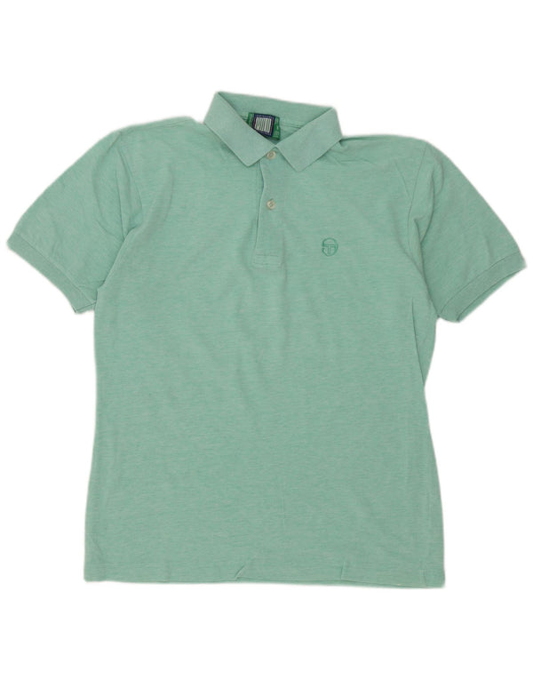 Sergio Tacchini Polo Homme Vert Moyen Moucheté Coton