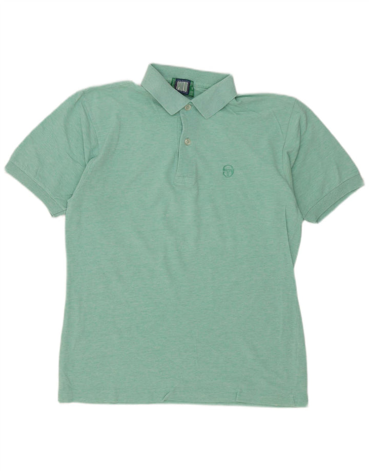 Sergio Tacchini Polo Homme Vert Moyen Moucheté Coton