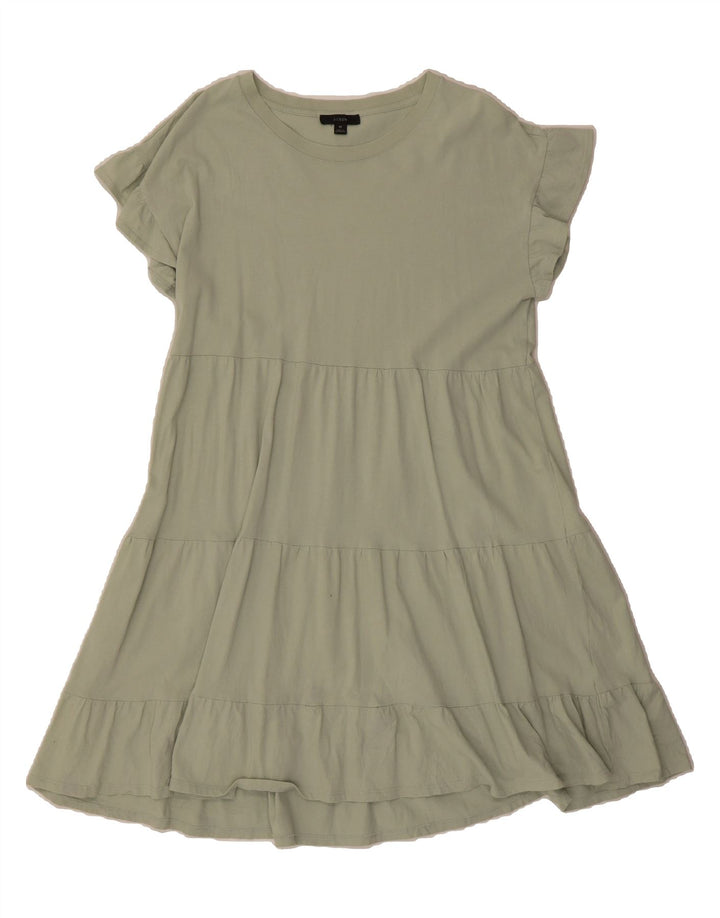 J. CREW Womens A-Line Dress UK 14 Medium Green Cotton Vintage J. Crew and Second-Hand J. Crew from Messina Hembry 