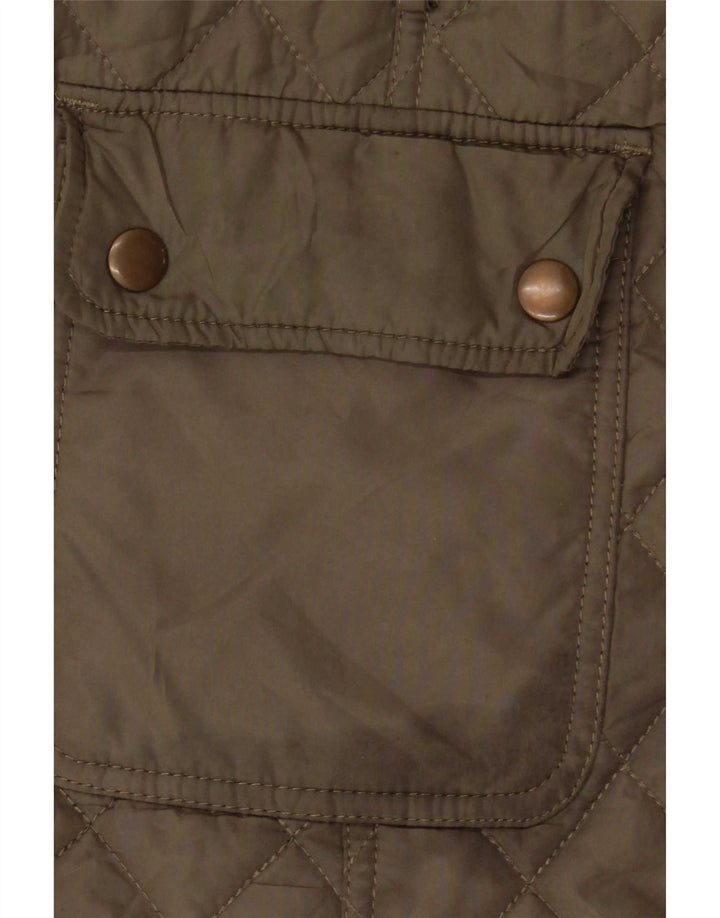 Marks & Spencer Veste matelassée pour femme UK 8 Small Kaki Polyester