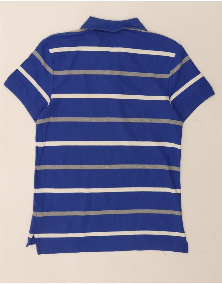 NIKE Polo Homme Grand Bleu Rayé Coton