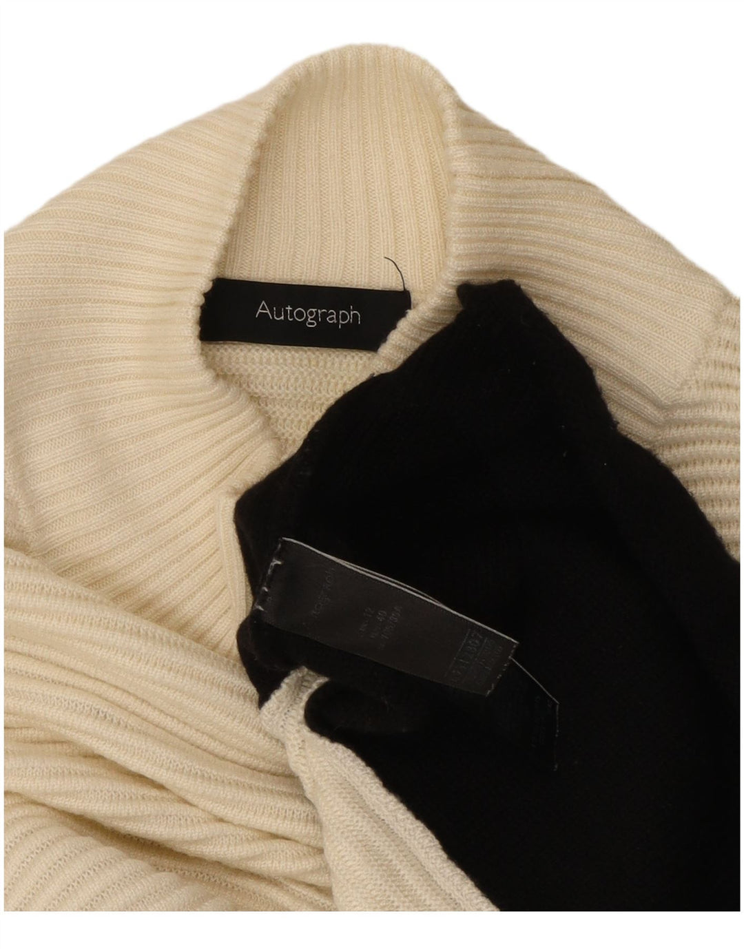 Marks & Spencer Pull col roulé pour femme UK 12 Medium Off White