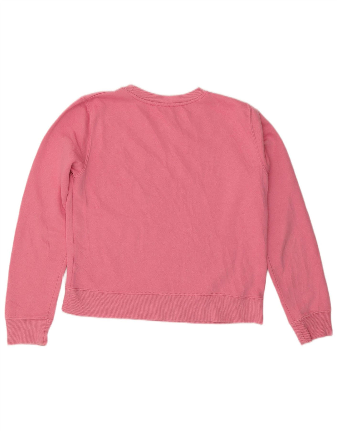 ZARA Womens Graphic Sweatshirt Jumper UK 14 Coton Rose Moyen