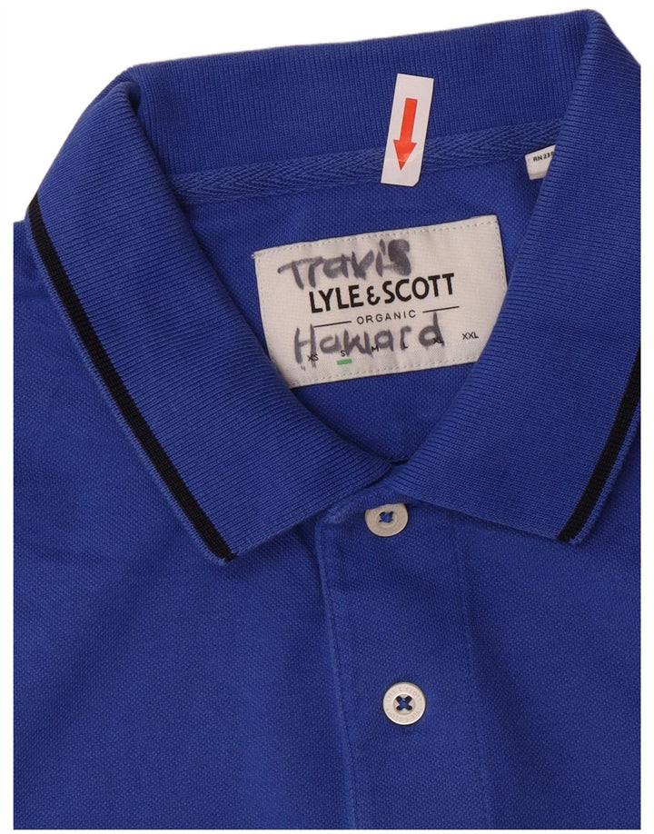 Lyle & Scott Polo Homme Petit Bleu Coton
