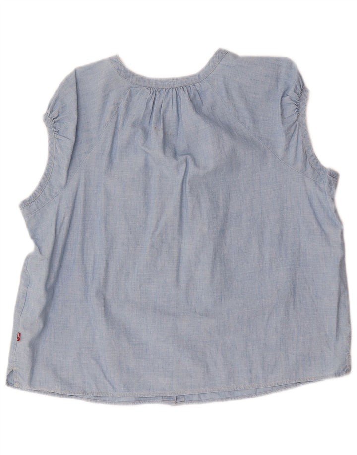 Levi's Chemisier surdimensionné pour femme UK 16 Large Bleu Coton