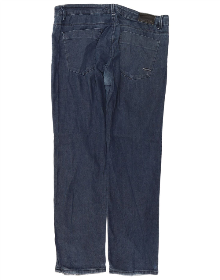 CALVIN KLEIN Jean droit homme W38 L32 bleu coton