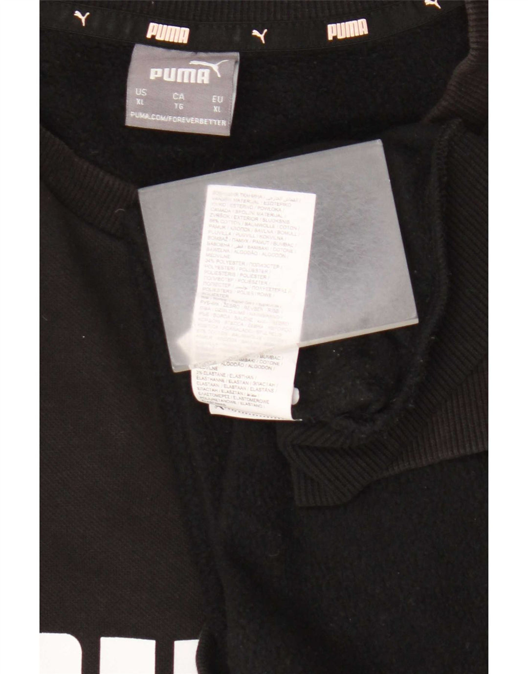 Puma Sweat-Shirt Graphique Homme XL Noir Coton