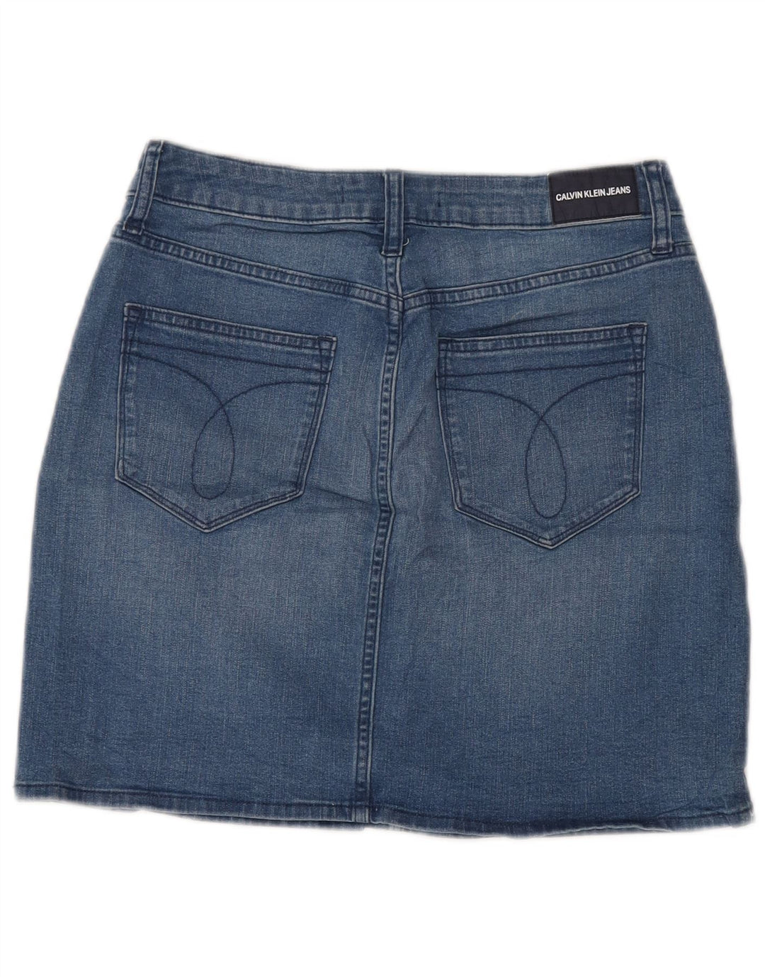 Calvin Klein Jupe en jean pour femme US 8 Medium W28 Bleu