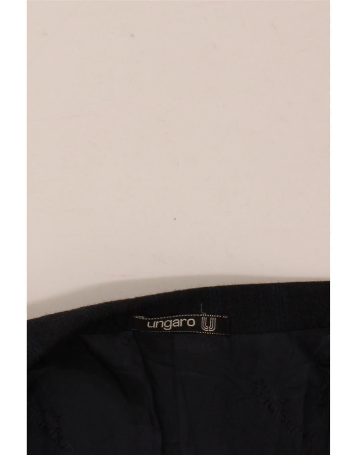 Ungaro Veste blazer double boutonnage pour homme UK 38 Bleu marine moyen à fines rayures