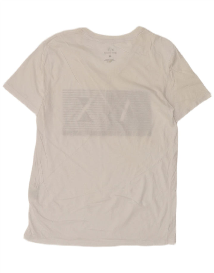 Armani Exchange T-Shirt Graphique Homme Blanc Moyen Coton
