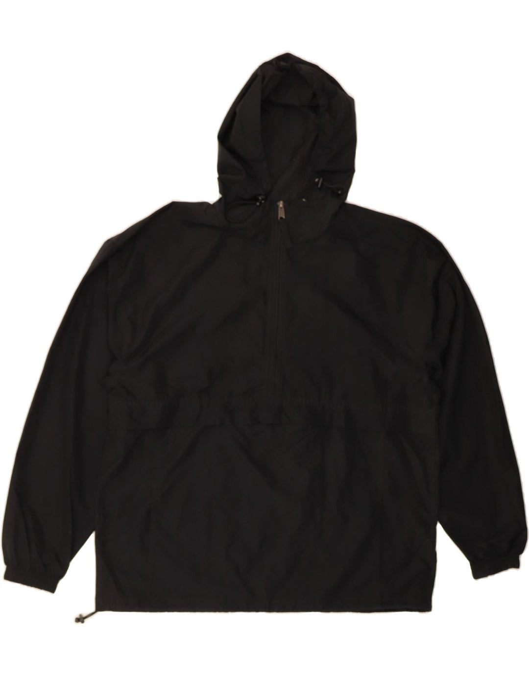 CHAMPION Mens Hooded Zip Neck Pullover Tracksuit Top Large Black Polyester Vintage Champion and Second-Hand Champion from Messina Hembry 