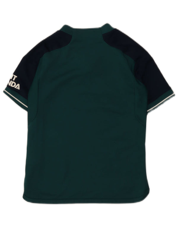 ADIDAS Garçons Fly Emirates Graphic T-Shirt Top 9-10 ans Vert Colorblock