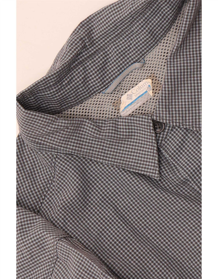Columbia Chemise à Manches Courtes Homme Grand Carreau Gris