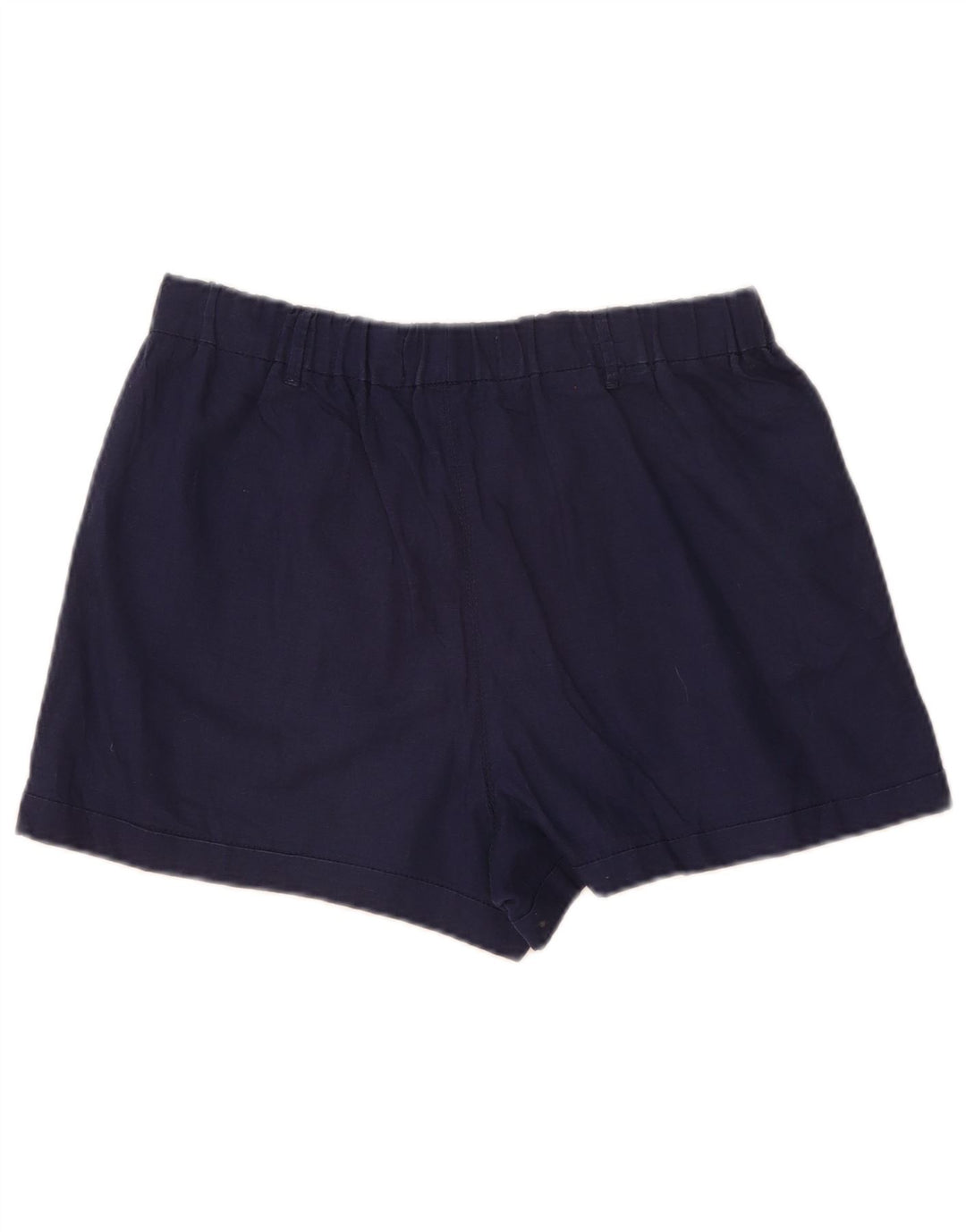 Benetton Short Casual Femme Medium W30 Bleu Marine Lin