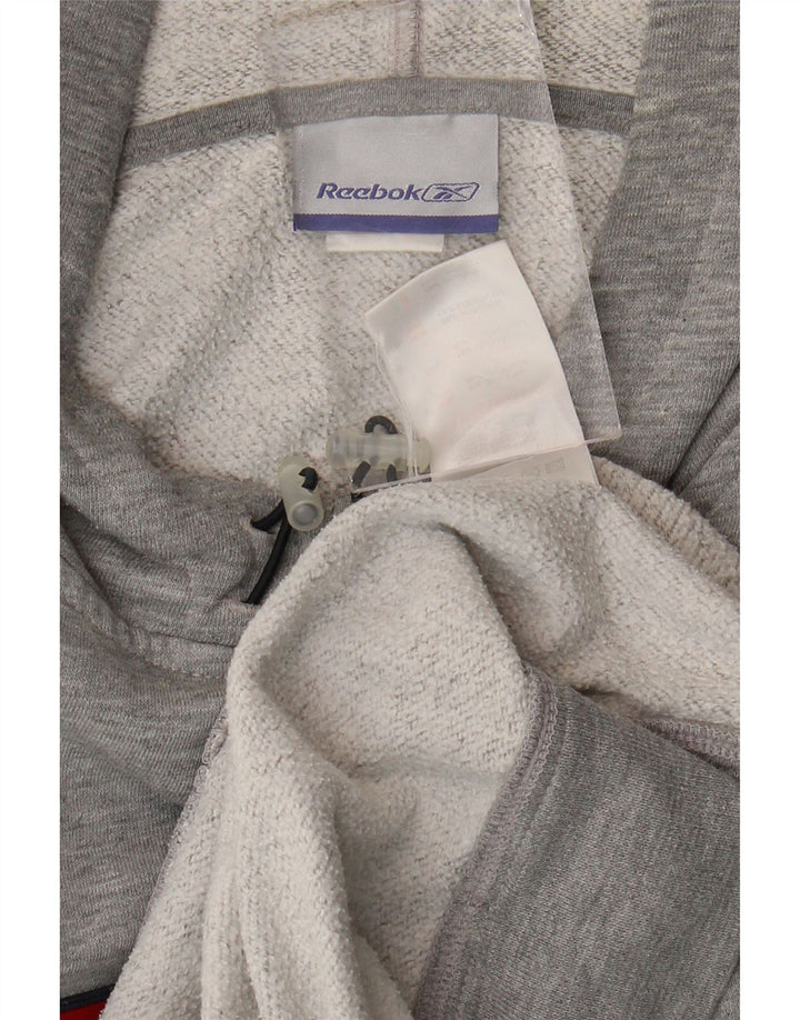 Reebok Pull à capuche Graphic Homme XL Gris Moucheté Polyester