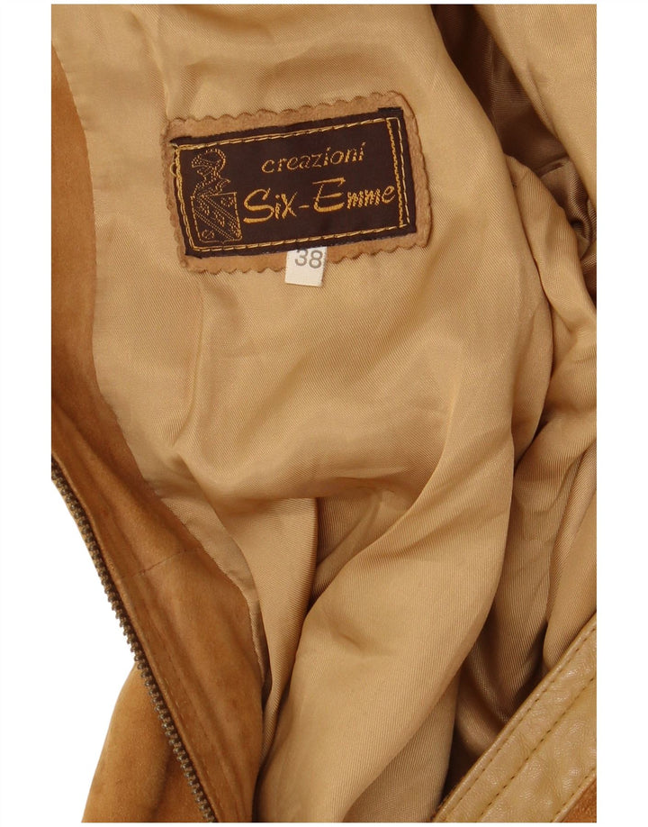VINTAGE Veste en daim femme EU 38 Beige moyen