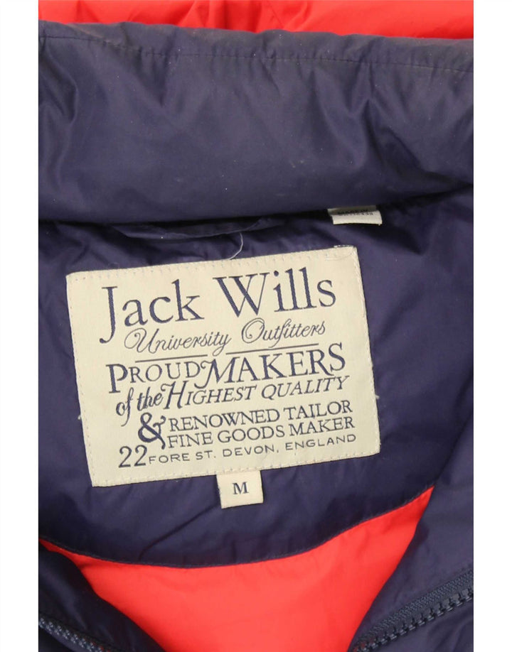 Jack Wills Gilet rembourré à capuche pour homme UK 38 Bleu marine moyen Polyester