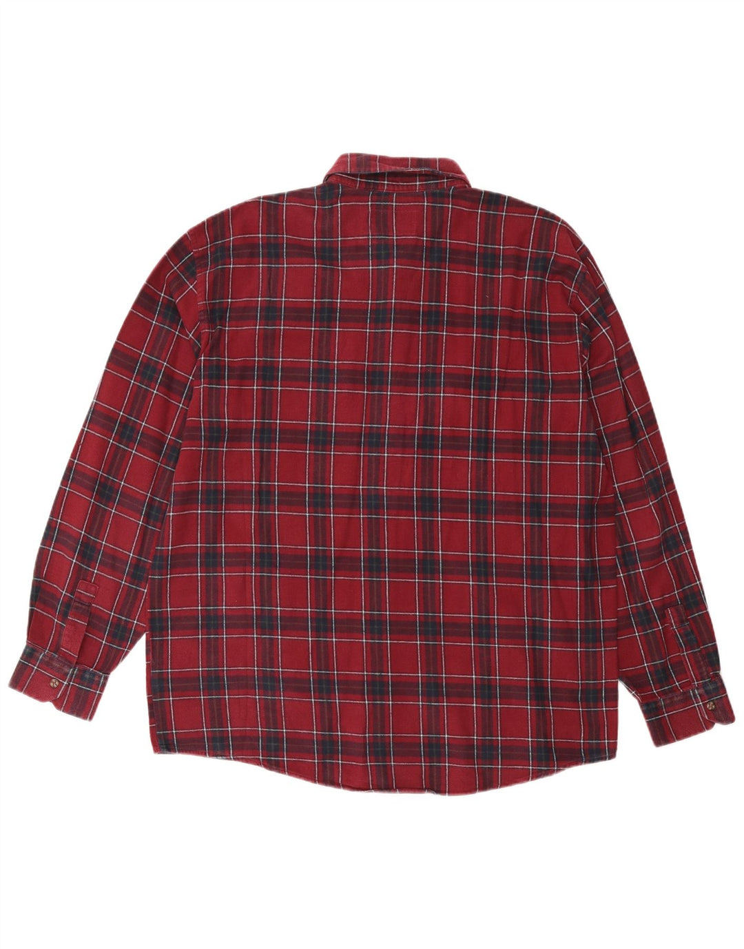 EUROPEAN PROJECT Chemise en flanelle pour homme XL en coton à carreaux bordeaux