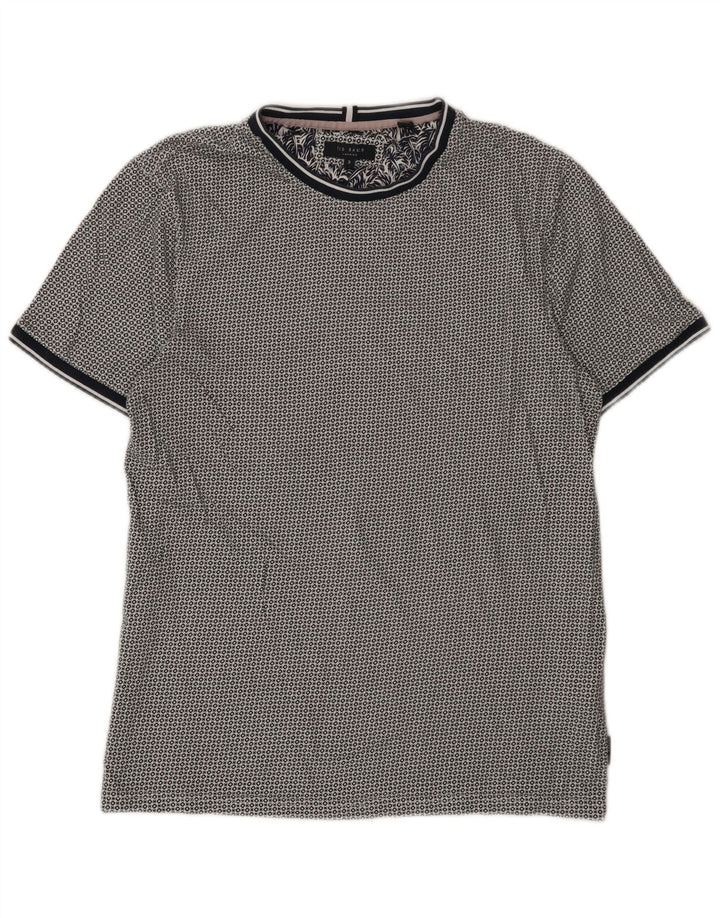 Ted Baker T-shirt pour homme Taille 3 Bleu marine moyen en coton à pois