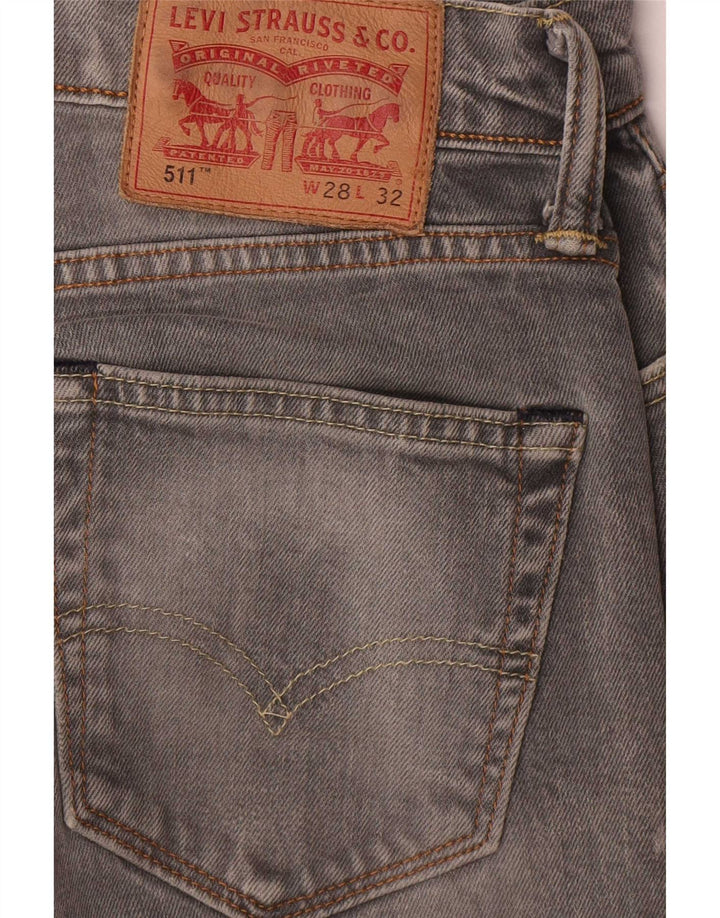 Levi's Jean Slim 511 Homme W28 L32 Gris Coton