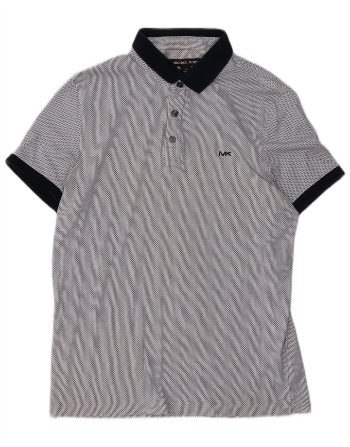Michael Kors Polo homme petit coton tacheté bleu