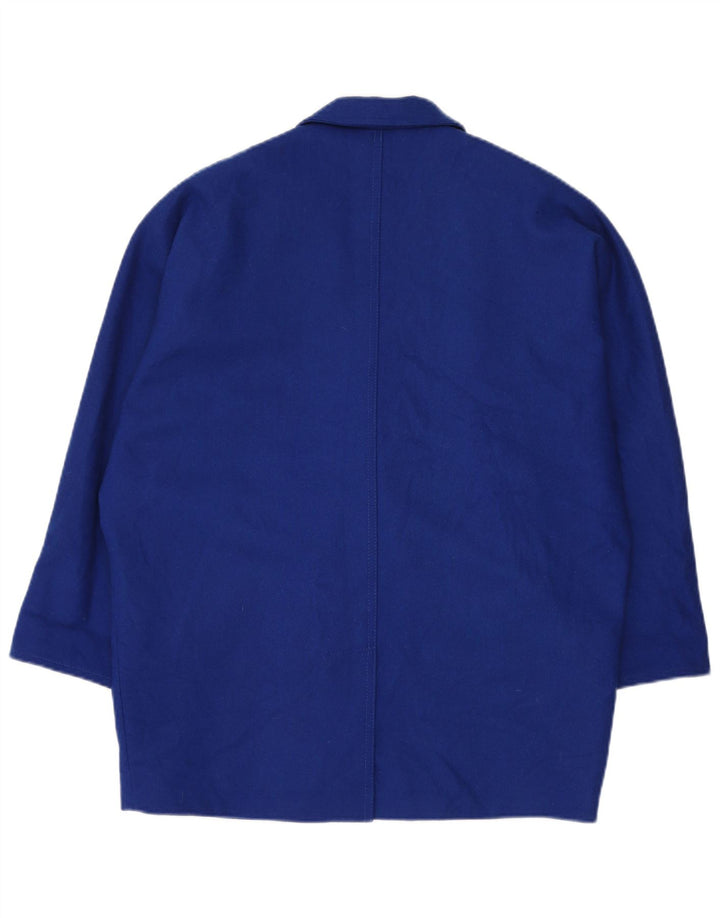 MAX MARA Veste blazer surdimensionnée à double boutonnage pour femme UK 10 Small Bleu