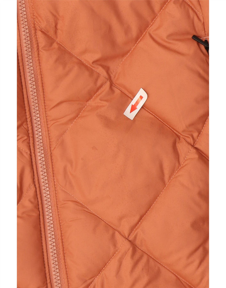 Columbia Manteau rembourré à capuche pour femme UK 14 Orange moyen Polyester