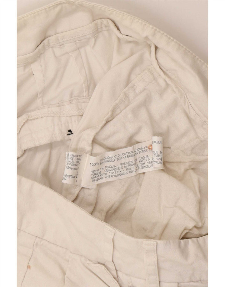 Pantalon Chino Slim Femme Zara Moyen W32 L30 Coton Blanc
