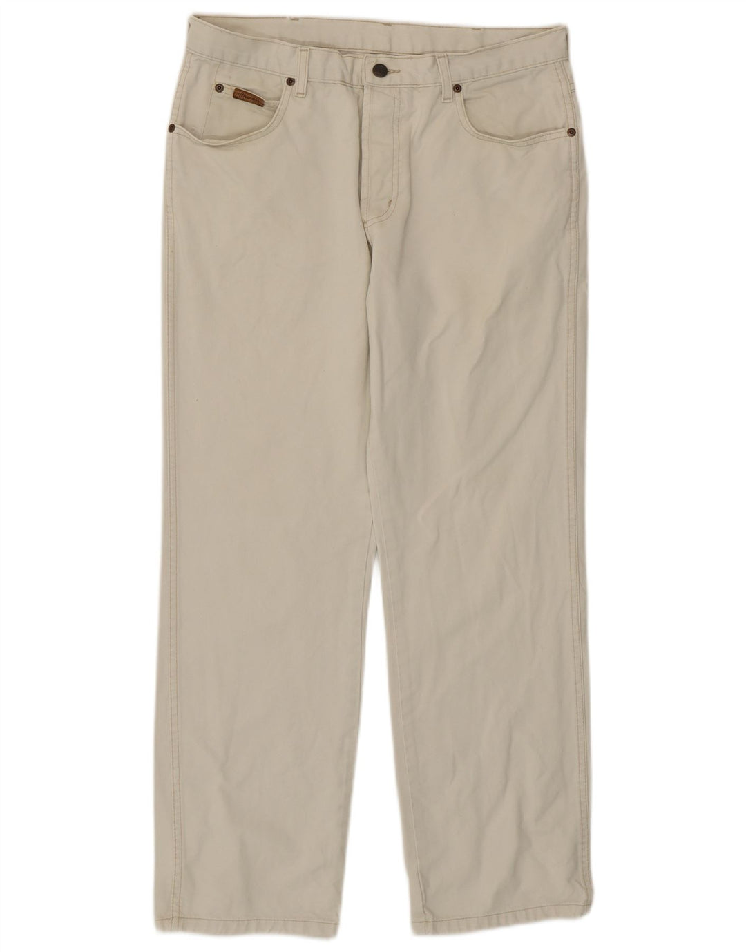 Wrangler Jean droit homme W34 L30 coton blanc cassé