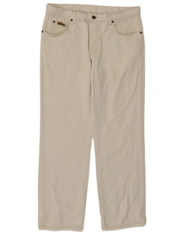 Wrangler Jean droit homme W34 L30 coton blanc cassé