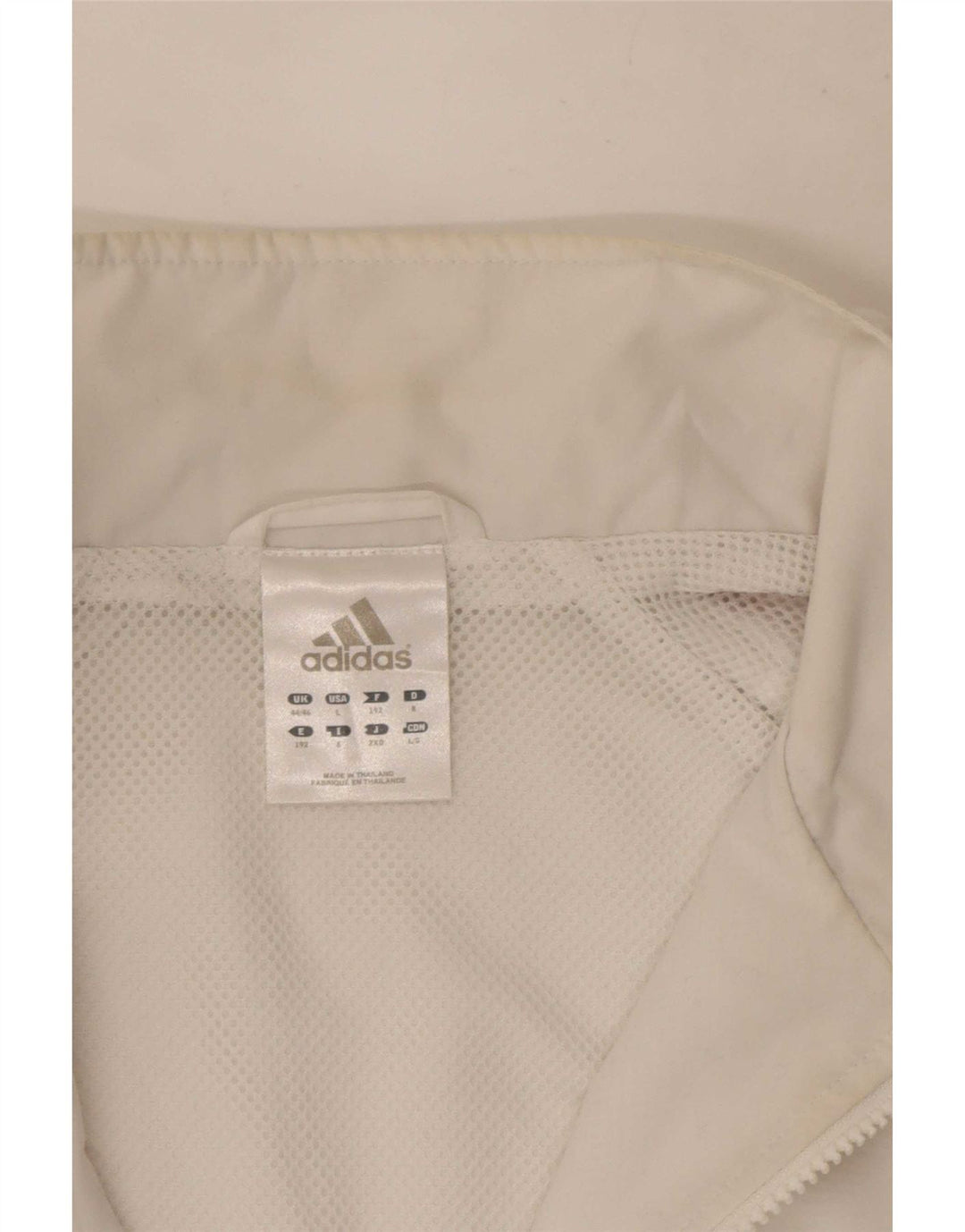 Adidas Veste de survêtement pour homme UK 44/46 Large Blanc Colorblock Polyester