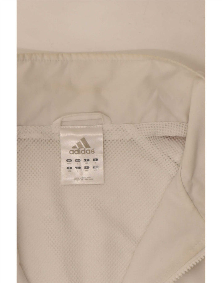 Adidas Veste de survêtement pour homme UK 44/46 Large Blanc Colorblock Polyester