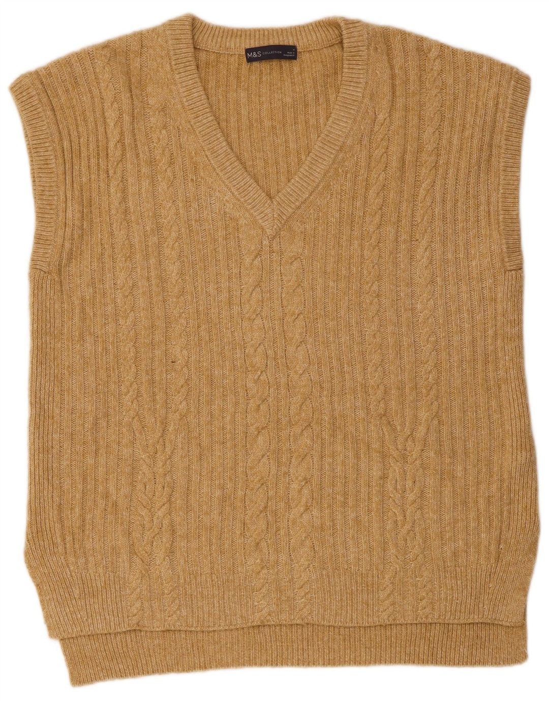 MARKS & SPENCER Débardeur Gilet Homme Coton Beige Moyen