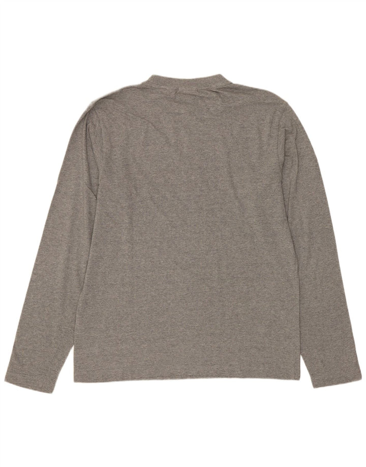 Fila Haut Graphique à Manches Longues Homme Gris Moyen Coton