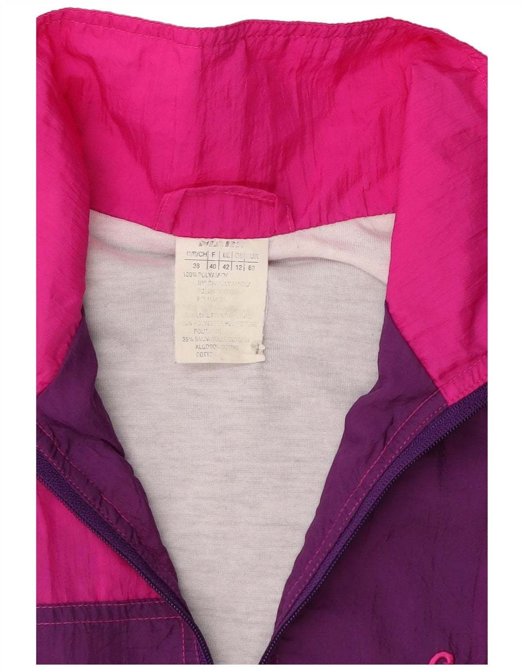 Survêtement complet femme vintage UK 12 Medium Purple Colourblock Polyamide