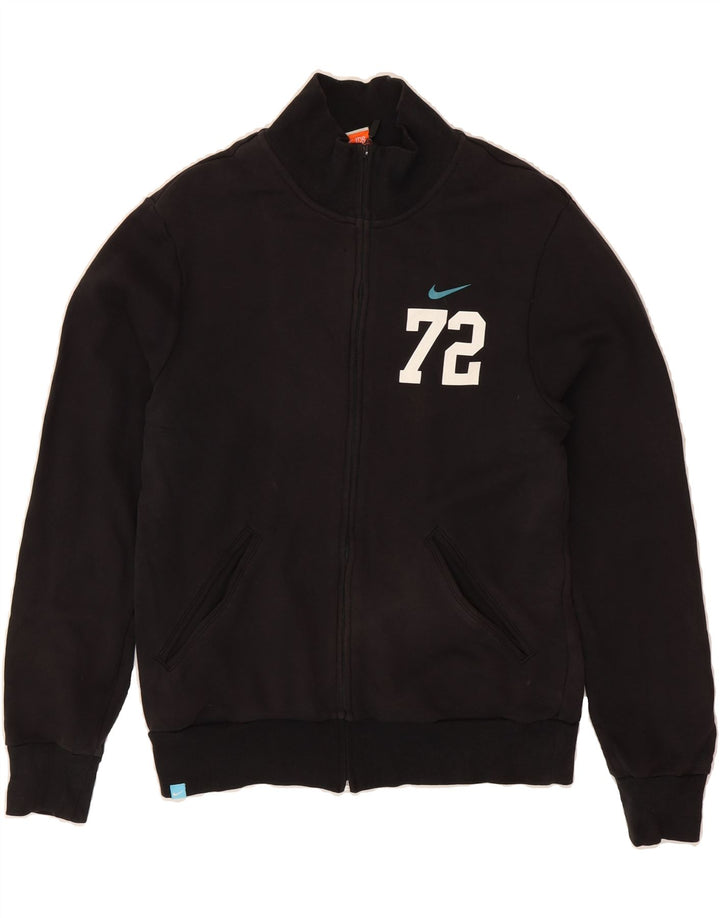 NIKE Womens Graphic Tracksuit Top Jacket UK 16 Large Black Cotton Vintage Nike and Second-Hand Nike from Messina Hembry 