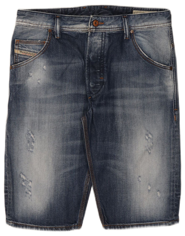 Diesel Short en jean vieilli pour homme W29 Petit coton bleu