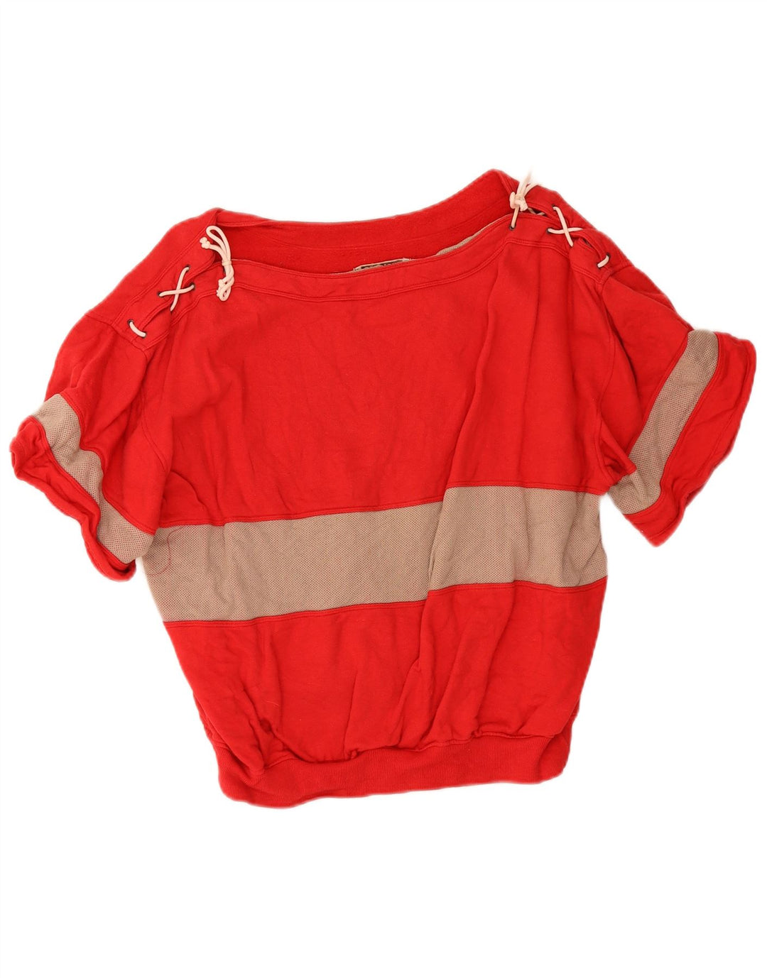 L'Uomo Sweat-shirt court pour femme UK 46 Large Rouge Colorblock