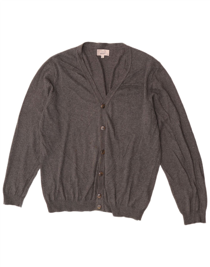 Marks & Spencer Cardigan pour homme en coton gris Taille L