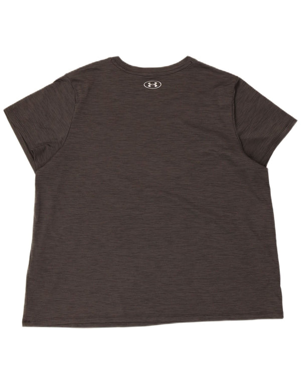 Under Armour T-Shirt Top XL Homme Gris Moucheté Polyester