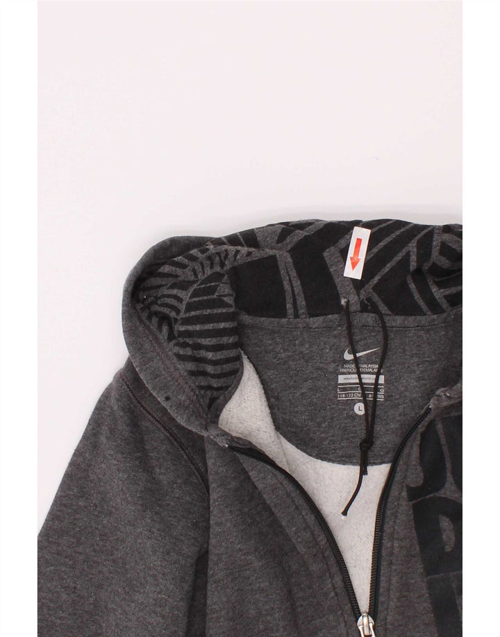 Nike Sweat à capuche zippé graphique pour garçon 6-7 ans Gris