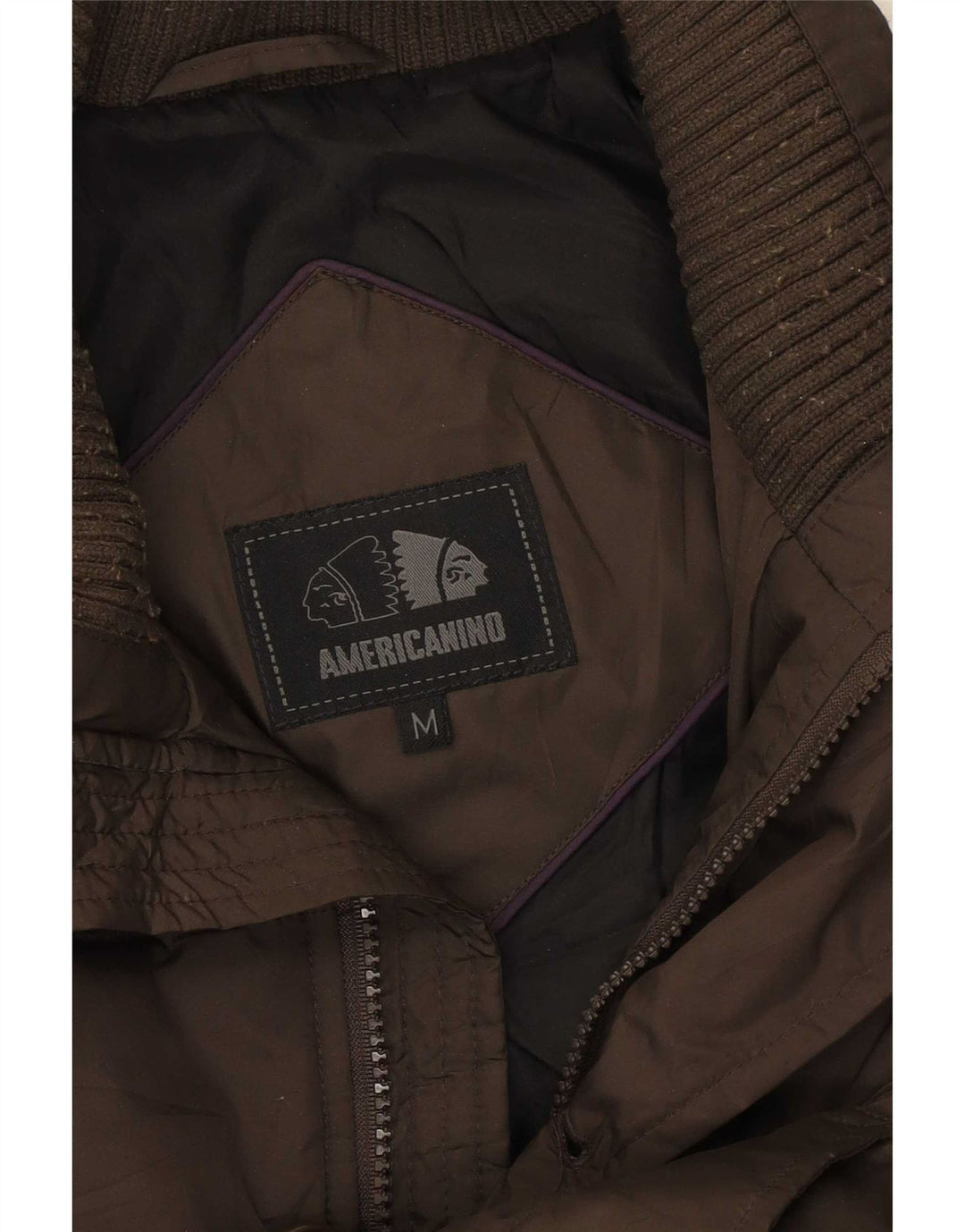 Americanino Manteau rembourré pour homme UK 38 Marron moyen Polyester