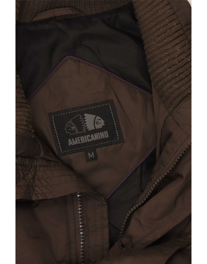 Americanino Manteau rembourré pour homme UK 38 Marron moyen Polyester