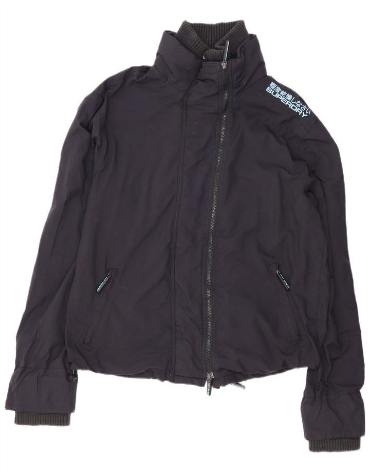 Superdry Veste de pluie graphique pour femme UK 20 2XL Bleu marine Polyester