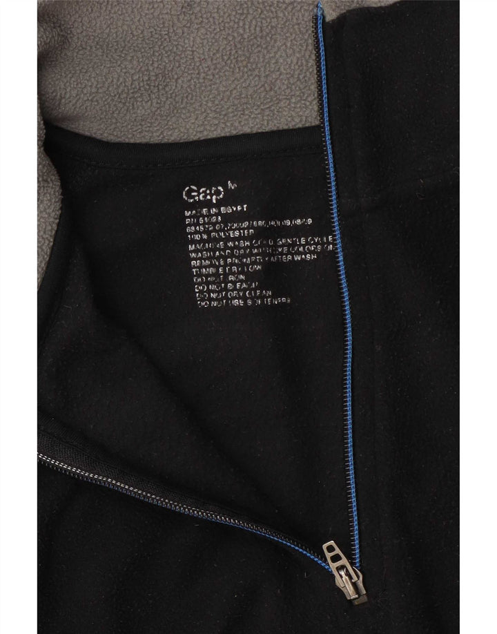 Gap Pull Polaire à Col Zippé Homme Noir Moyen Polyester