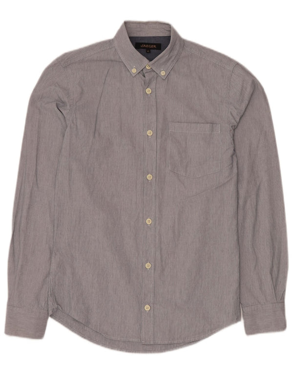 JAEGER Chemise Homme XS Bleu Marine Coton Rayé