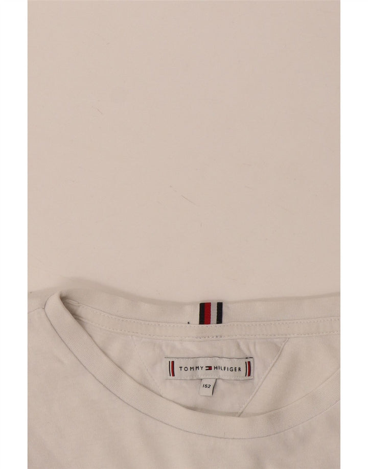 Tommy Hilfiger Haut graphique à manches longues pour garçon 11-12 ans Blanc