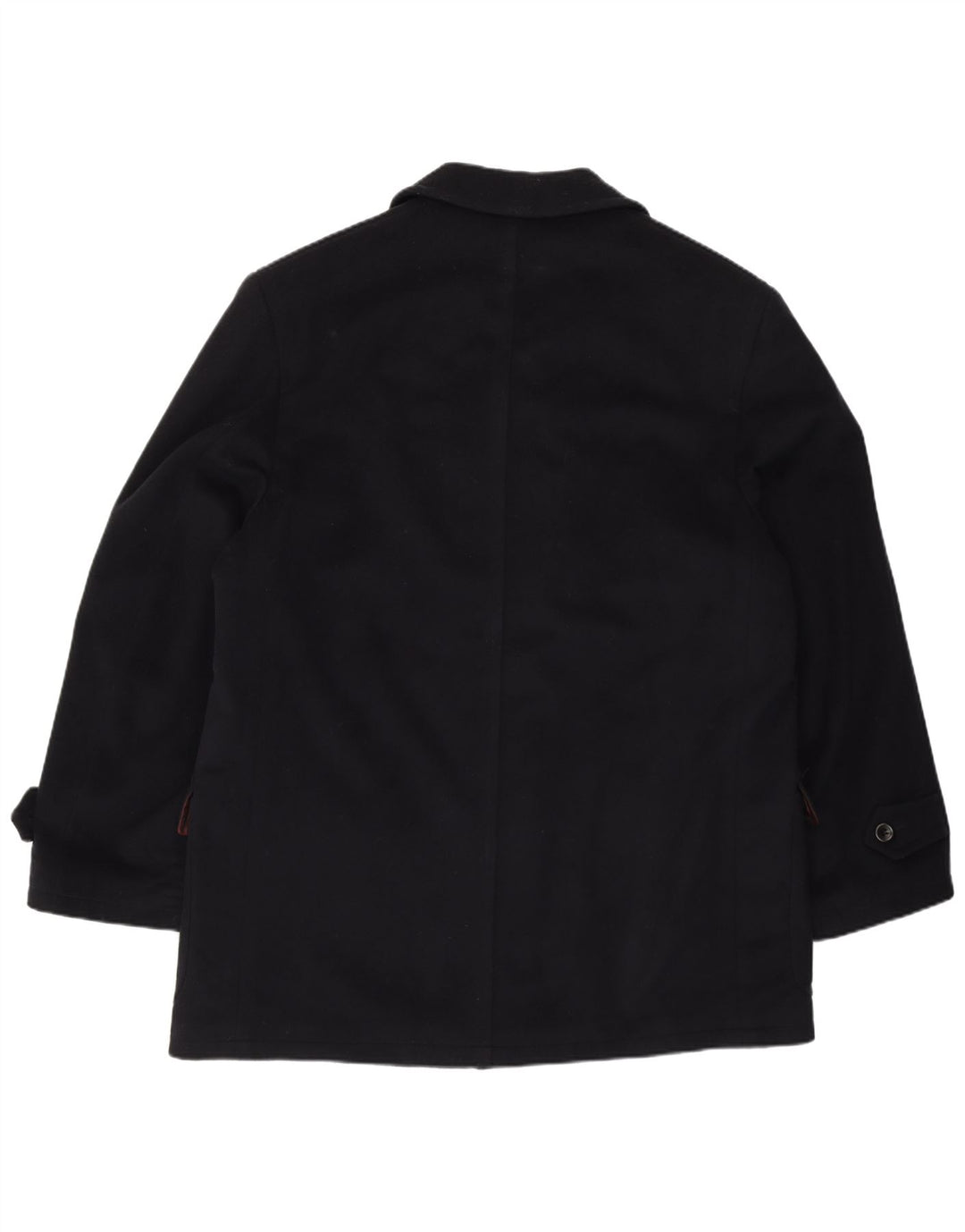 VINTAGE Pardessus Homme IT 52 XL Bleu Marine Cachemire